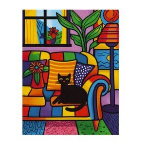 Relaxing Cat - Diamond Canvas Kit